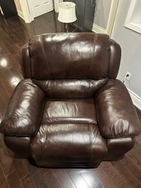 Leather Recliner with hydraulic 