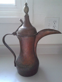Antique Copper Ottoman Turkish Islamic Coffee Pot Dallah Ewer