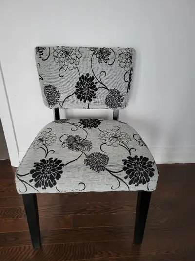 Grey and Black Floral accent chair, View more
