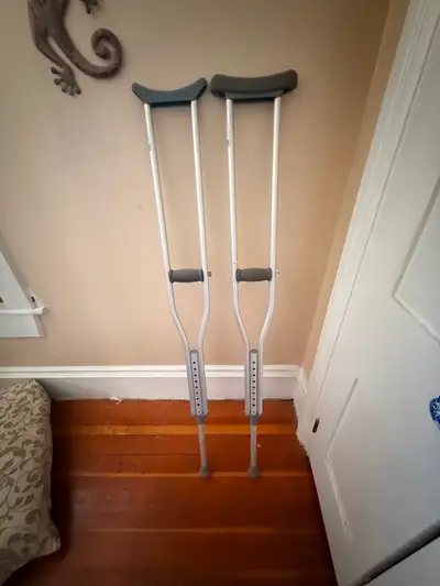For Sale: adjustable lightweight crutches., View more