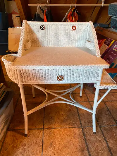 Antique wicker desk, View more