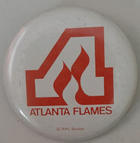 Macaron Epinglette Atlanta Flames 1 Pouces 1/2 Années 70