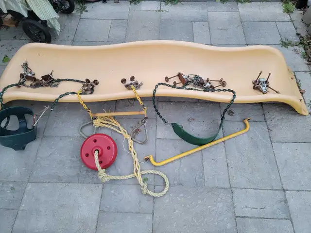 Playground Slide and Swings