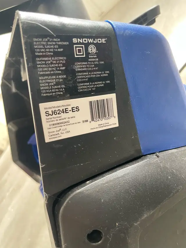 Snow Joe SJ624E-ES 21” Electric Snow Blower – Great Condition! in Snowblowers in Markham / York Region - Image 6