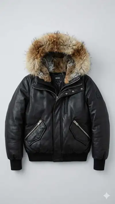 Mackage "Glen" Lamb Leather Bomber. Size 36. RARE., View more