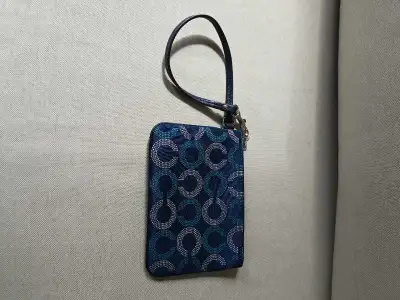 Navy Coach Wristlet Bag, View more