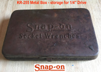 Antique Snap-on KR-255 Metal Tool Box for 1/4" Drive Set