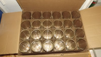 24 TALL PLAIN BEER GLASSES/NEW BOX SET/16OZ.NEW GLASSWARE