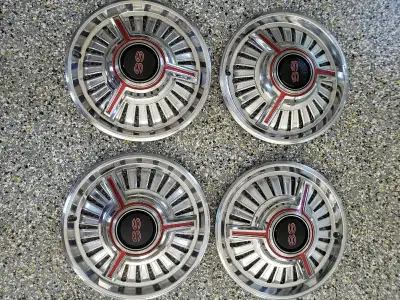 Set of vintage GM hubcaps, have been restored as much as I am able to. Originally off 66 Chevelle an...