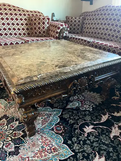 Solid Wood & Marble Coffee Table Set , View more