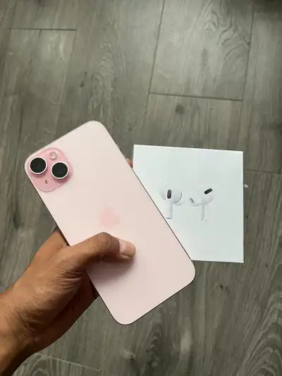 iPhone 15 Plus 128gb Pink **Pods Pro / Charger + Delivery**, View more