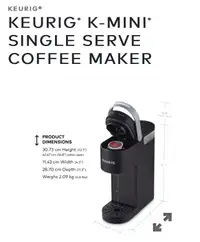 Coffee Machine Keurig K-mini serve coffee maker
