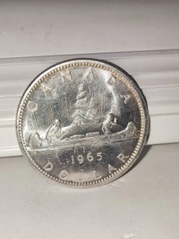 Old Canadian 1 dollar Silver coin