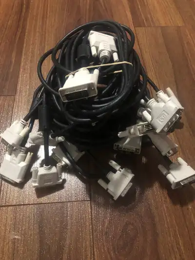 $10 for each dvi-d cables, I also have vga cables too for $7 each if you’re interested as well The a...