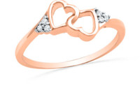 Size 9, rose gold, diamond accent, promise ring