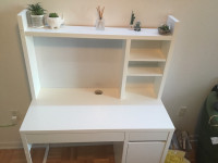 Barely used white desk for sale.