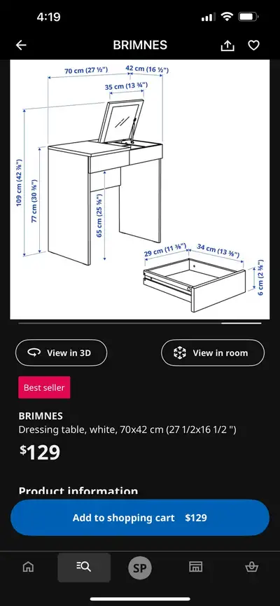 Ikea Dressing table , View more