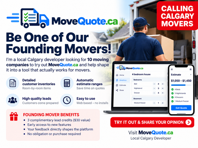 Calgary Moving Companies Wanted – Try MoveQuote.ca