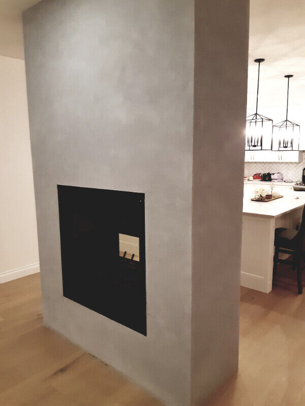 Venetian plaster walls ceiling fireplace painting design luxury in Home Décor & Accents in Calgary