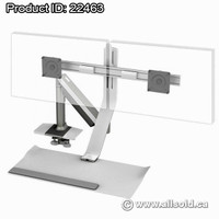 Humanscale Quickstand Lite Sit Stand Workstation, Dual Monitors