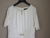 Creamy Off-White Ellen Tracy Dress Women Size 12