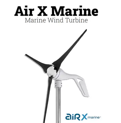 Éolienne marine AIR X 400W 12V et ensemble complet d’installation Éolienne marine AIR X 400W 12V ave...