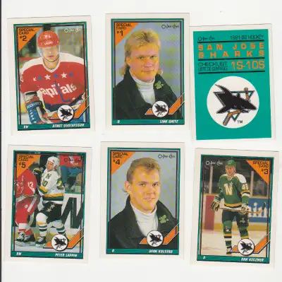 1991-92 OPC San Jose Sharks Cards Set 1S to 10S  (A179), View more