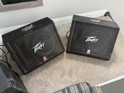 peavey TLM2 monitors with power amp, View more
