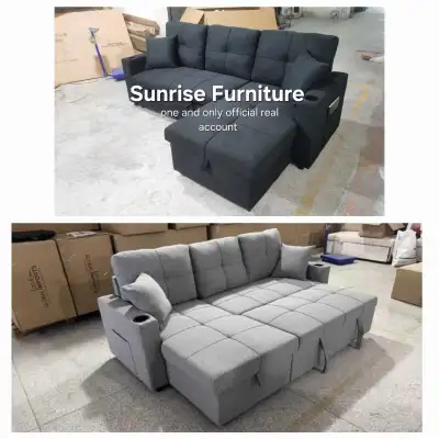 This brand new 3-seater pull-out sofa bed with storage and Reversible chaise Special Sale Offer. Gre...