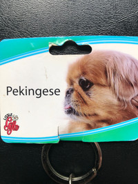 New, “Pekingese” 3D Metal Dog Keychain