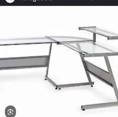 Glass office desk, View more
