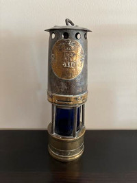 Antique Brass Miner's Lamp