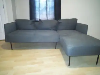 Sectional sofa by Structube, charcoal colour Like new, only used 3 years in a clean, pet-free and sm...