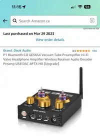 P1 Bluetooth 5.0 GE5654 Vacuum Tube Preamplifier Hi-Fi Valve 