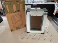 Baboni Steel-Frame Telescoping Double Flap Pet Door- White, Sm
