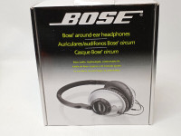 BOSE AROUND EAR HEADPHONES  BLACK SILVER NEW! 042244