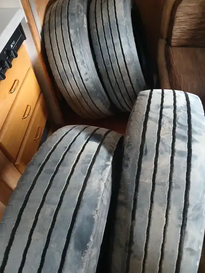 6 - Hankooks , summer tires , 245/70R19.5 AH11...tires are decent, no issues just replaced with all...