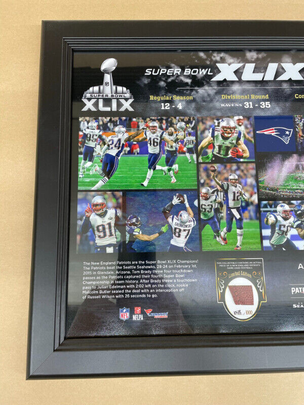 New England Patriots 15 Postseason Super Bowl Champions Framed in Arts & Collectibles in Regina - Image 2