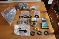 LOT Single FIXED Track cogs chains dura ace VELO RACE new used