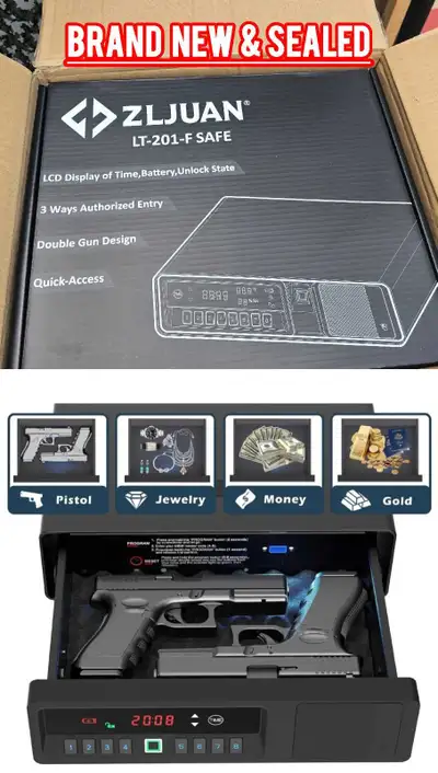NEW Smart Biometric Lockbox / Safe - Fingerprint & Keypad (, View more