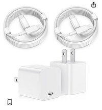 iPhone 14 13 12 Fast Charger,【Apple MFi Certified】 2-Pack 20W Ty