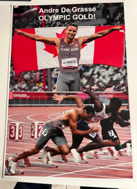 Andre De Grasse Olympic Gold 19x13 Print