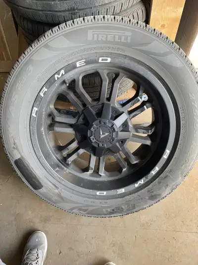 Pirelli Scorpion AS Plus 3 - 275/55R20 on 20" Armed rims. Rims come with all center caps and rings....