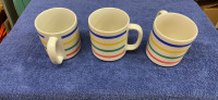 Set of 3 coffee mugs