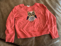 Oshkosh girl’s owl sweater pink size 3