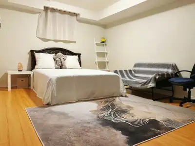 Amazing location! The entire unit with one big bedroom, one bigger living room , one Dan , private b...