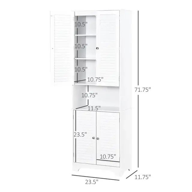 72" Tall Bathroom Storage Cabinet, Slim Bathroom Cabinet  in Storage & Organization in Markham / York Region - Image 3