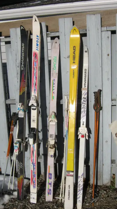 SKIS w/ bindings --$99 each-great value-(miscellaneous alpine/x & country)sizes range from 160 cm to...