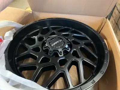 Krank Ambush Satin Black 20x9. 8x180. +18 offset 4 for $1200 plus tax Call Joe 705-426-5497