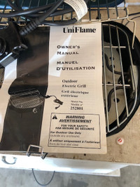 Uniflame outdoor electric grill